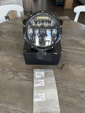 3675 Alchemy Parts Headlight Insert With Daytime Running Lights 7 Inch 75w Black Multi Projector Led