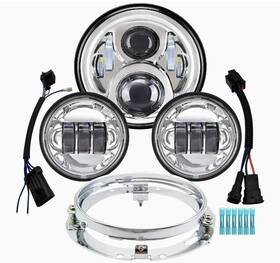 Zy202hdhkcr Alyoned 7 Inch Motorcycle Led Headlight 4.5 Fog Passing Lights Dot Kitcompatible With