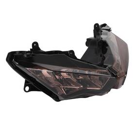 M513-b083-smk Amotopart Headlamp Headlight Guard Protector Grill Led Smoke For Kawasaki Ninja 400 18-23