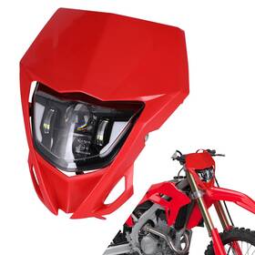 R18120134 Anxin Dirt Bike Headlight Led Head Light Kit With Optical Upgrade Red
