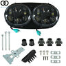 Apo172704 Autoooparts Projector Dual Led Headlight For Road Glide Black