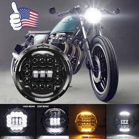 Aqj 739804630136 7 Inch Motorcycle Led Headlight For 1980 1981 1982 Honda Cb750c Cb900c Custom
