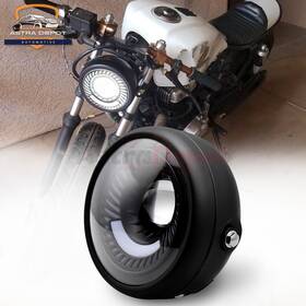 Astradepot 934670117952 Universal Motorcycle Retro 6.5 Inch Hi/lo Beam Led Headlight For Cafe Racer Bobber