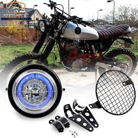 Astradepot 934670119673 6.5 Inch Universal Motorcycle Led Headlight Grill Bracket For Cafe Racer Bobber