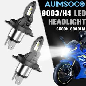 Auimsoco 628551507498 For Honda Vt1100c2 Shadow Sabre 2003 2007 H4 Led Headlights 8000lm Super Bright