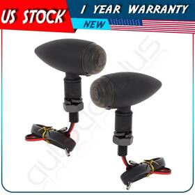 Adp16636501s Autodayplus 2x Motorcycle Turn Signal Lights Mini Bullet Blinker Amber Indicator Light Black