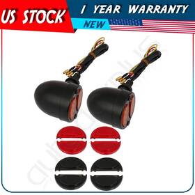 Litads162365j23 Autodayplus For Bobber Cafe Racer Motorcycle Led Bullet Brake Running Turn Signal Tail Light