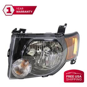 9l8z13008b Autoelements Headlight Black Interior Driver Side Halogen For 2009-2012 Ford Escape