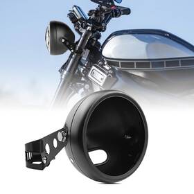 Tuto-18 Autokun 5.75 Inch Headlight Bucket Universal 5 3/4 Motorcycle Led Black