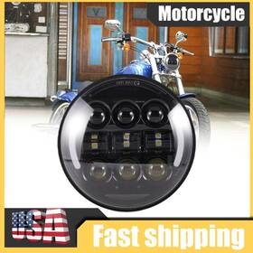 Kk-258 Auuxxok 5-3/4 Inch Headlight Head Lamp Led Front Fit For Harley Rocker C Fxcwc 2010-2011