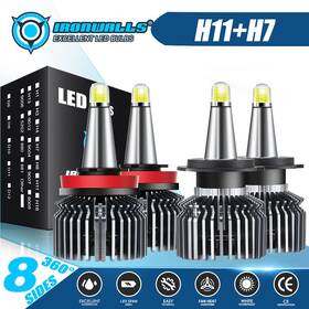 Sw-d360-00152 Auxbeam 8side Led H7 H9 Headlight White Bulbs For Suzuki Gsxr600 750 2006-2007 2011-2019