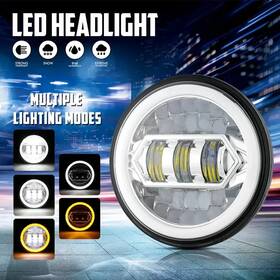 Vk2023032820 Auxbeam 5-3/4 Inch 5.75 Led Headlight Hi/lo Beam With Drl And Turn Signals