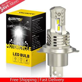 10sf-h4-w1-auxito Auxito For Motorcycle H4 6000k Led Hi/lo Front Beam Light Bulb Super Bright Headlight