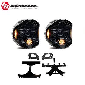 448113 Baja Designs Dot Lp6 Dual Headlight Kit Amber Drl For 15-24 Harley Road Glide