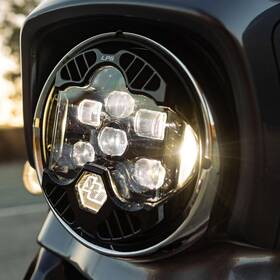 448114 Baja Designs Dot Lp6 Headlight Kit White Drl For 14-23 Harley Street Glide