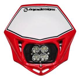 4970014rac Baja Designs Motorcycle Squadron Pro A/c Headlight Kit With Shell - Red Spot