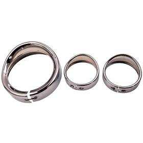 1ejxgr Bfo 3x Silver Visor Style Headlamp Trim Ring 7 Inch And 4.5 For Harley