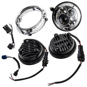 Gtfxp3 Bfo 7 Inch Black Led Projector Headlight Headlamp Passing Lights 3a 12v 1.5a 24v