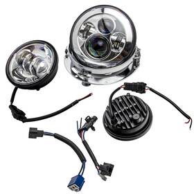 Q56l1e Bfo 1x 7 Inch Led Headlight And 2x 4.5 Passing Lights Mount Ring Kit For Harley