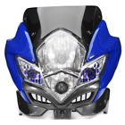 Bfx638733 Matcc Blue Universal Motorcycle Headlight Fairing Headlamp Street Fighter Dirt