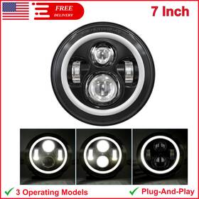 Bicyaco 6804918 Dot 7 Inch Halo Led Headlight Headlamp W White For Electra Glide Street