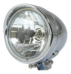 Hlubul45 Bike It Open Box Bike-it Bullet Chrome Headlight H4
