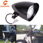 Om-2166hl03002-1 Black Bullet Tri Bars 5.75inch Headlight For Harley Sportster Dyna Softail Chopper