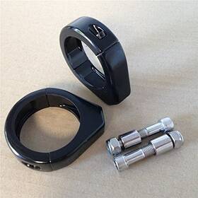 Xkh-299-003-bk Branded Motorcycle Turn Signal Clamps Compatible With Harley Softail Mount Black