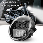 Bru267816 Matcc Dot Black Led Headlight Daymaker For Harley 698775776871