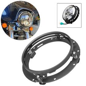3156351 Bstore 7 Inch Led Headlight Mount Ring Bracket For Harley-davidson Touring Softail Black-us