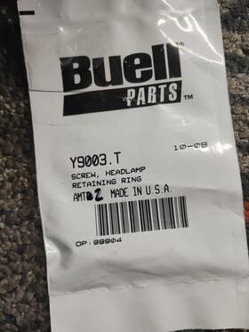 Buell Y9003.t Oem Headlamp Retaining Ring Screws Qty 2 Nos