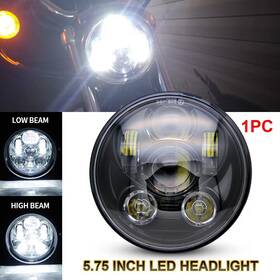 Carmodificationclub 791715162410 Newest 5.75 Inch 5-3/4 Led Projector Headlight Round Hi-lo Beam For Motorcycle