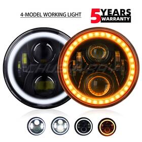 Chusyyray 658126983921 7 Inch Motorcycle Led Hi/lo Headlights Black For Kawasaki 1000 Ltd 1977-1982