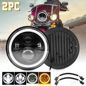 Chusyyray-191150 Chusyyray 2 2pc 7 Inch Round Motorcycle Led Headlight For Yamaha Xsr900 V Star 1100 650 Road