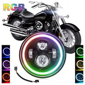 Chusyyray-191151 Chusyyray 2 For Kawasaki Vn Vulcan 500 750 800 900 1500 Dot 7 Inch Rgb Headlights Projector