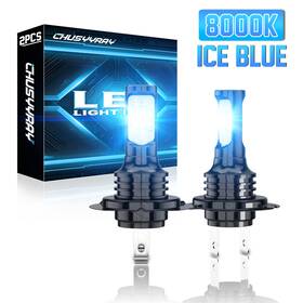 Led-h7 Chusyyray Pair H7 Led Headlight Blue For Kawasaki Ninja Zx6r Zx636c 2003-06 Zx636e 2013-14