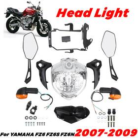 Citynocity Fz6 Fz6n Fz6s Fit For Yamaha 2007-2009 Headlight Set Head Light Assembly