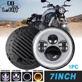 Co-j003t-w Colight For Honda Shadow Vt Vt1100 Vt750 Vt600 Vf750 7inch Led Headlight Turn Signal Drl