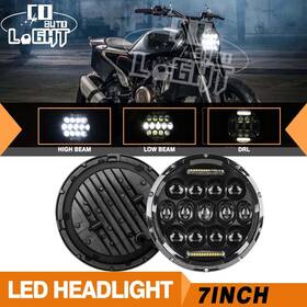 Co-j005t-b Colight Dot 7 Inch Motorcycle Led Headlight Hi-lo Beam For Honda Shadow Spirit 1100 750