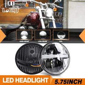Co-m004 Colight Black Dot 5-3/4 Inch 5.75 Round Led Headlight Hi/lo Beam Sealed Drl Motorcycle