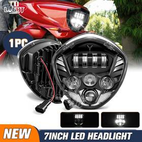 Hl-sl-dd-158 Colight Black 60w Led Motorcycle Headlight For Victory Cross Country Magnum Hammer Vegas