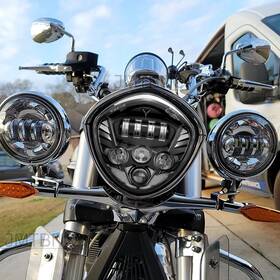 Hl-sl-js-dd-ch-158 Colight For Victory Cross Country Magnum Kingpin Vegas Hammer Led Motorcycle Headlight
