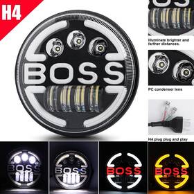 J003-bs Colight 7 Inch Round Boss Led Motorcycle Turn Signal Headlight For Road King Sportster