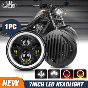 J003t-b-ry Colight For Suzuki Sv650 Motorcycle Dot 7 Inch Projector Led Headlight With Red Halo Drl