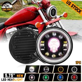 M003k-1pc Colight Rgb 5.75 Inch 5-3/4 Led Headlight For Suzuki Intruder Volusia Vs Vl 700 800 1400
