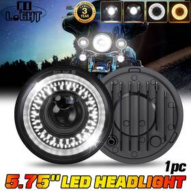 M008x-1pc Colight 1x 5.75 Inch Round Motorcycle Led Headlight Motor High/low Beam Turn Signal Drl Lamp