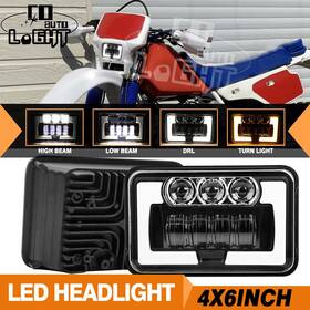 T001-ll Colight 4x6 Inch Led Headlight Drl Turn Hi/lo Bulb For Honda Xr250 Xr400 Xr650 Motor 1pc
