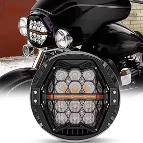Ii899-09 Cowone Dot Approved 7 Inch Led Headlight Hi-lo Sealed Beam Drl For Road King Classic Flhrc