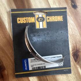 15165 Custom Chrome Spotlite Visor Pair 5 Inch For Harley-davidson