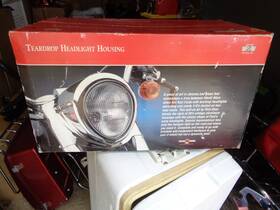 Custom Chrome 46-534 Harley-davidson 86 And Later Fl Softail Headlamp Assfty Teardrop Rick Doss